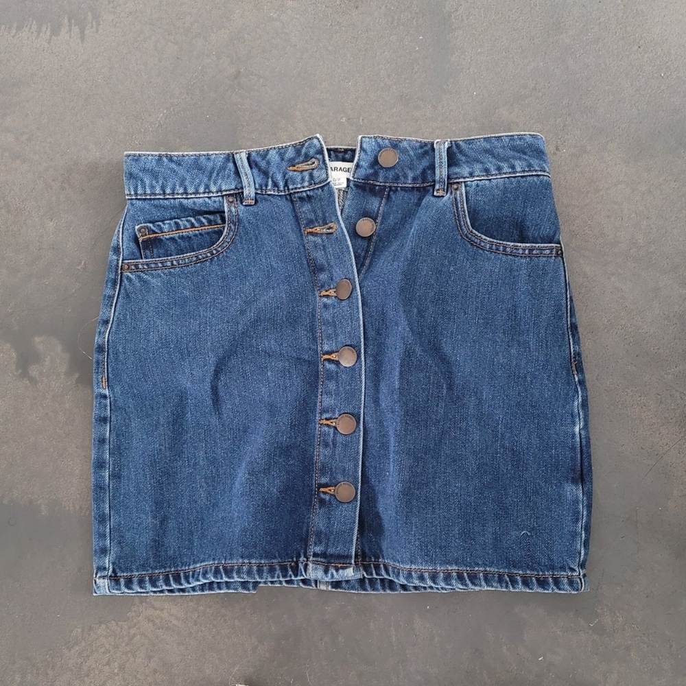 Garage denim mini skirt